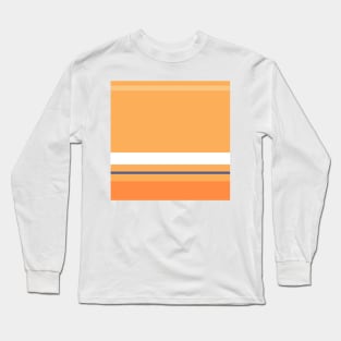 A gentle harmonization of Purple Navy, White, Sandy, Rajah and Orangeish stripes. Long Sleeve T-Shirt